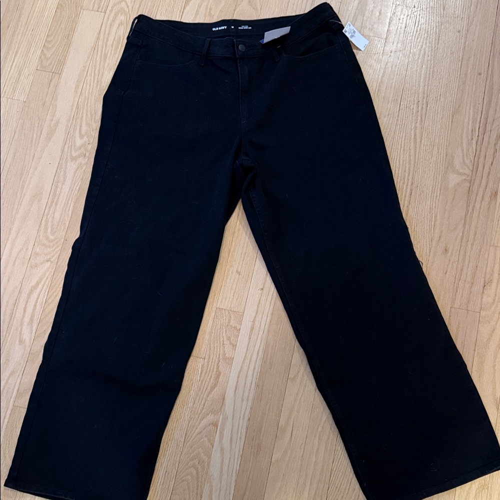 Old Navy Women's Black Wide Leg Jeans